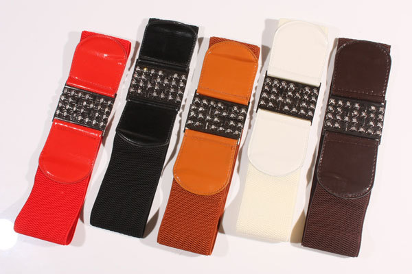 Free Shipping Fashion decoration elastic wide belt fashion vintage coffee leather cummerbund y151