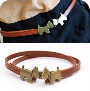 Free Shipping Fashion Dog Leather Ladies Waist Belt 3Pcs/Lot CXG01