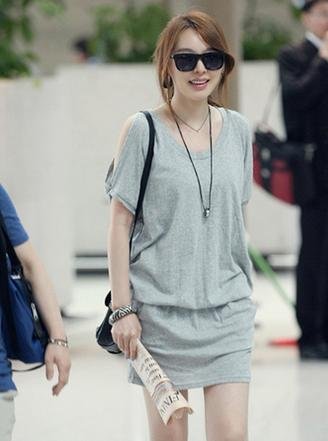 Free shipping Fashion dress Jumpsuits loose large size available knitting women's dress