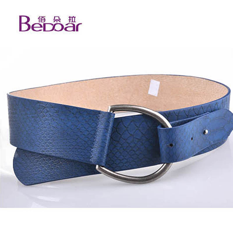 Free Shipping Fashion fashion dual cummerbund crocodile pattern downfield genuine leather women's wide belt