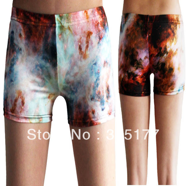 Free shipping Fashion Galaxy Short Legging wholesale 10pieces/lot Mix order Tight high Shorts 2013 Women sexy pants 79147