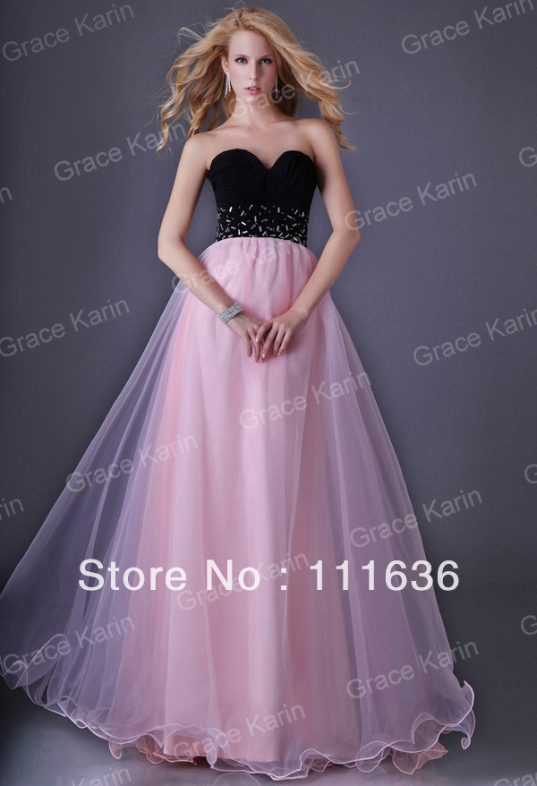 Free shipping fashion GK Stock Strapless Sweetheart Floor Length Party Gown Prom Ball Evening Dress 8 Size CL3465