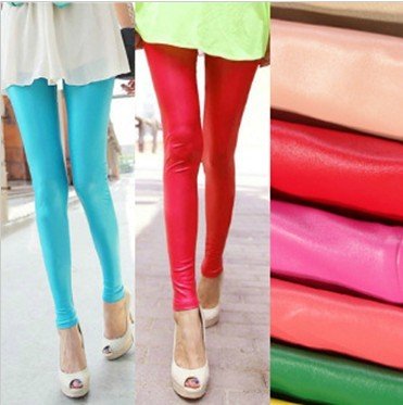 Free shipping Fashion High Waist Matte PU Leather Leggings Pencil Pants For women