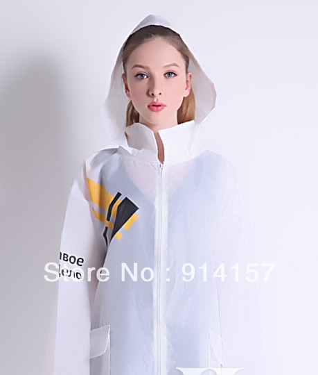 Free shipping! Fashion hot-selling zipper sweater fashion transparent raincoat vehienlar poncho hat