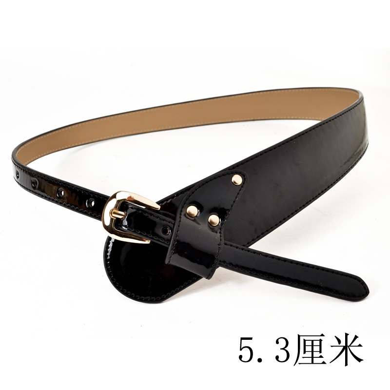 Free Shipping Fashion japanned leather women's belt leather strap decoration all-match belt female wide belt