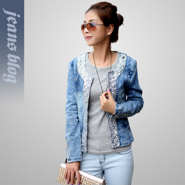 Free Shipping  Fashion Korean Style Blue Jean Shirt Classical Fashion Jean Clothes Korean Style No598