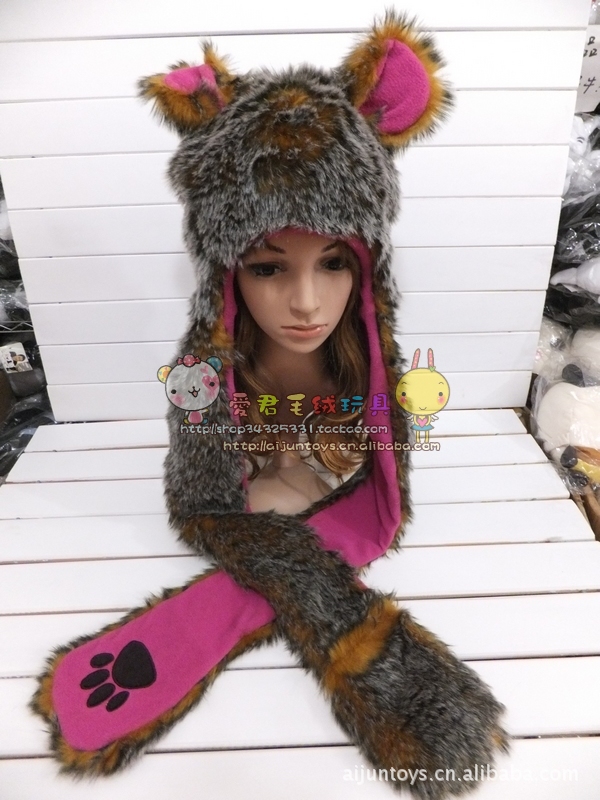 Free Shipping Fashion Ladies'  2013 Popular New Item Cartoon Animal funny Hat high quality Faux Fur Hat