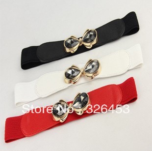 Free shipping Fashion Ladies Belt Cutout Elastic  Faux Leather All-match South Korea Style Women's Waist Wholesale/Retail