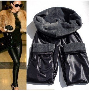 Free Shipping!fashion ladies' sexy leather leggings,skinny pants,seamless leggings,bloom boomboom,warm jeggings,women tights