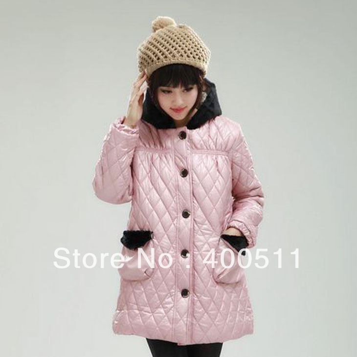 free shipping Fashion maternity clothing winter rhombus crimping maternity cotton-padded jacket maternity outerwear yz022