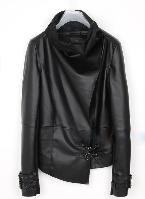 free shipping Fashion motorcycle short design slim PU women's leather clothing jacket outerwear female NOT-U3067