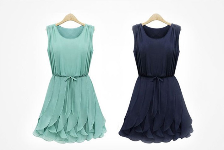 Free Shipping Fashion New Falbala vest chiffon dress 2013 Fashion woman dress on sale shop 50% discount send by ems express