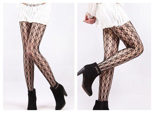 Free shipping Fashion pantyhose Vertical striped jacquard spiderweb stockings Black Nylon Wholesale 6pcs/lot H-A047
