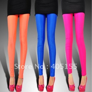 FREE SHIPPING  Fashion Render pants Ladies' Legging Fluorescence Stocking Legging candy colors  wholesale