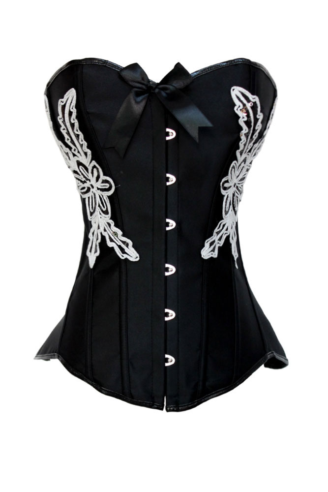 Free Shipping Fashion royal vest body shaping corset embroidery flower bow lacing 5249 16a