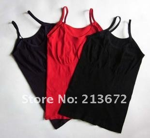 Free shipping-Fashion seamless bottoming thin vest/accept stomach with/to receive an abdomen belt/thin body garments-5pcs/lot