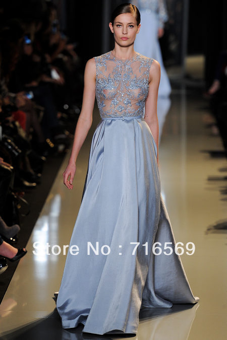 Free shipping fashion Sexy see through elie saab dress evening dresses for sale long 2013 spring YVL_8419