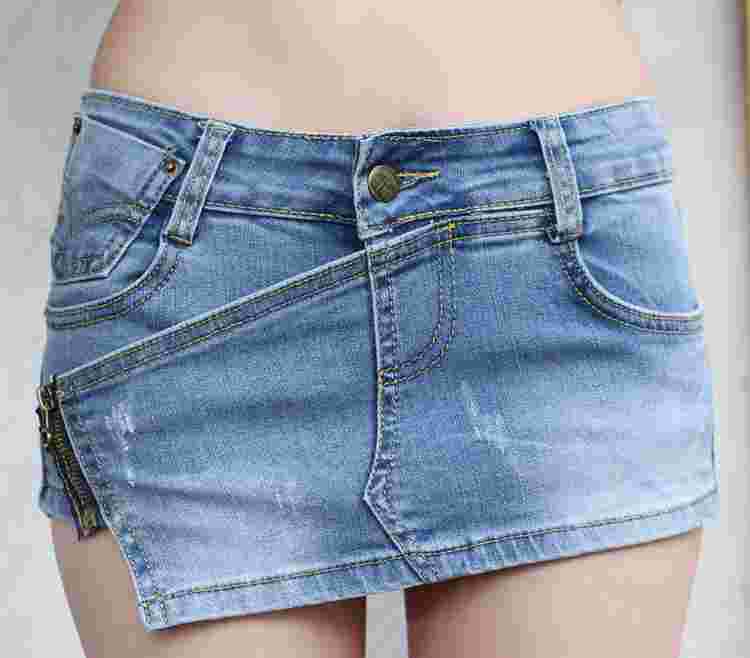 Free Shipping  Fashion Side Zipper Slim Wild Denim Culottes Women's Denim Shorts Shorts Beach Pants (No. SLA154)