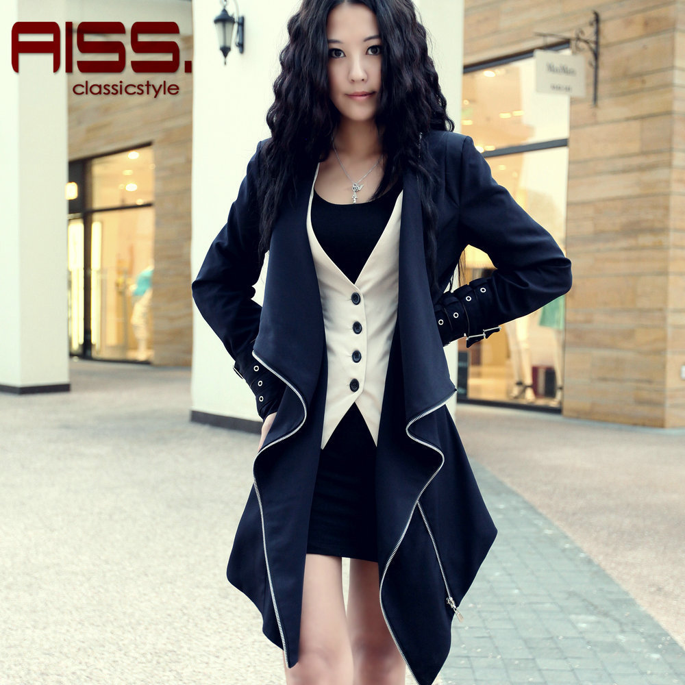 Free shipping Fashion slim handsome long-sleeve trench long outerwear