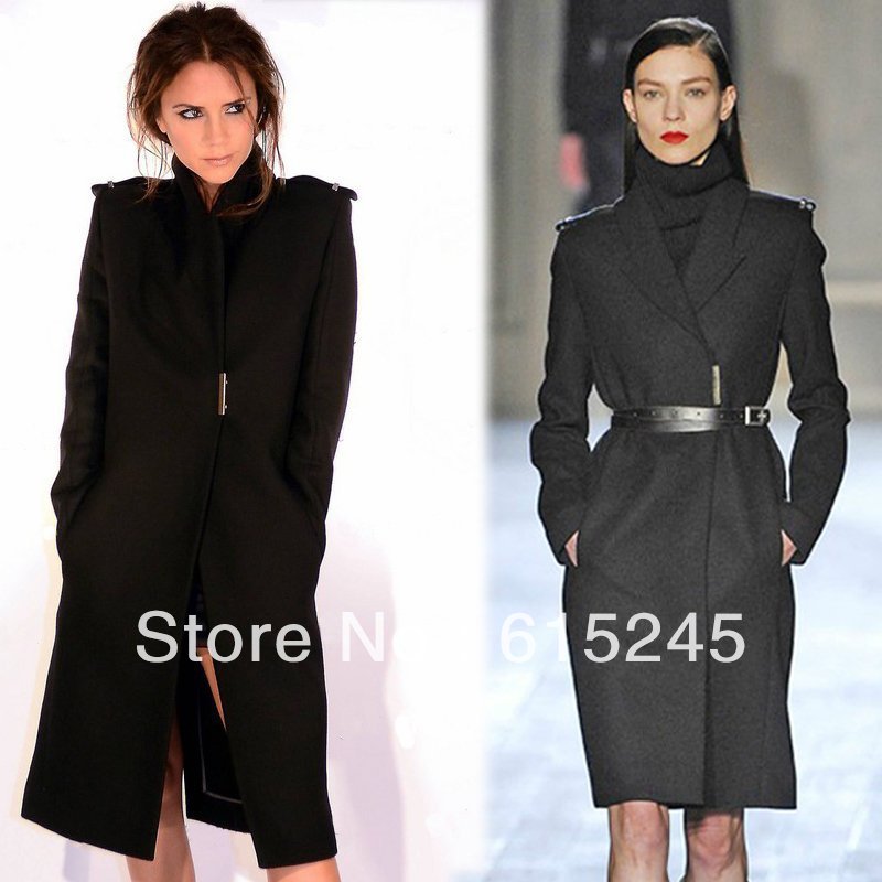 Free shipping Fashion Spring Winter with subsection Long Slim wool coat jacket