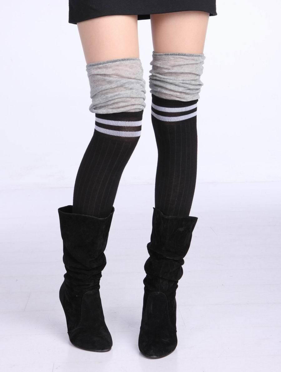 free shipping,Fashion step feet trample ankle sock over the knee boots socks female stockings long socks foot wrapping sets