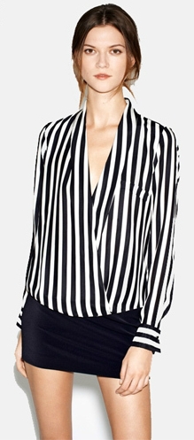Free shipping   fashion  striped V-neck casual shirt.Blouse TB 2536