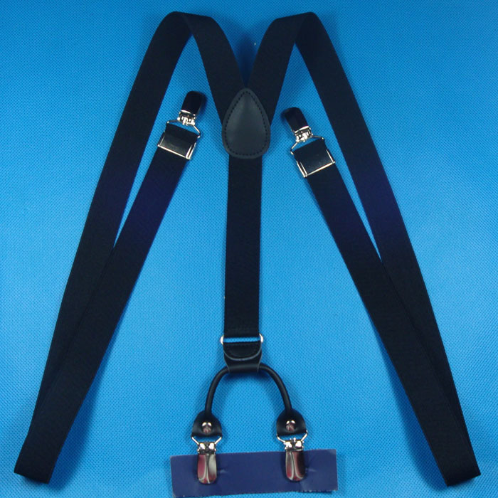 Free shipping Fashion suspenders male suspenders women's suspenders 2.5cm ofof black