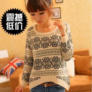 FREE SHIPPING fashion vintage national trend  porcelain thick type woman sweater 9409