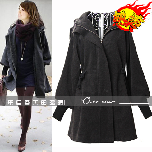 FREE SHIPPING Fashion winter cashmere woolen outerwear winter women's trench medium-long casual woolen large clothes
