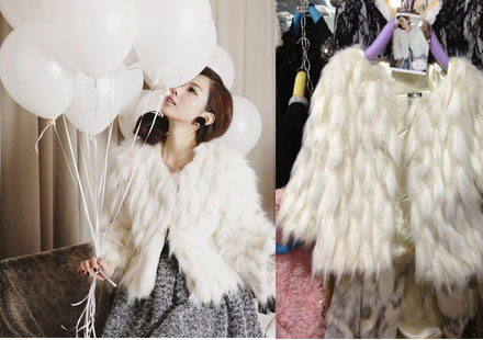 free shipping fashion winter coat for the women faux gradient color wool outerwear wool overcoat fur coat fashion rabbit fur