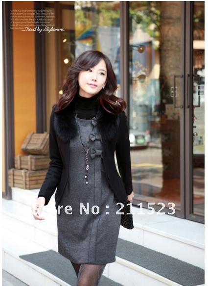 Free shipping!!! Fashion woman/lady Tank worsted dress, Spring/Autumn/Winter woolen dresses for women