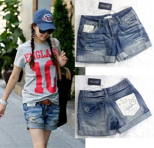 Free Shipping #Fashion woman low-waist jeans, shorts A03139