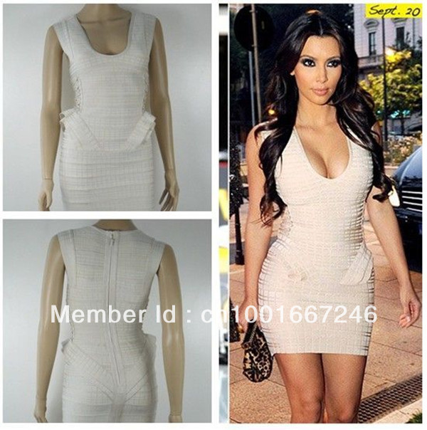 Free shipping Fashion woman's Bandage Dress 2012 New Arrival Kim Kardashian Celebrity dresses party dress for sale