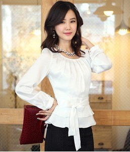 Free shipping fashion women blouse OL dress shirt office lady tops long sleeve blouses luxury dress ,A680