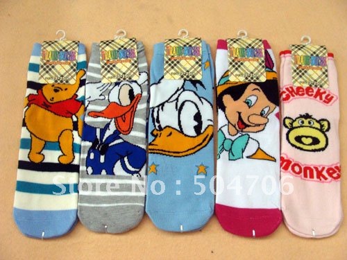 Free Shipping Fashion Women's Cartoon Ankle Socks Sox Floor Sock slippers 185