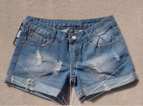 Free Shipping fashion women's Denim jeans hole shorts hot pants 280 shorts