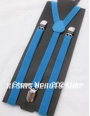 Free Shipping,Fashion Women's Elastic Clip-on Solid Candy Color Suspenders  C13114SU