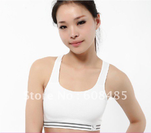 Free shipping Fashion Women's fitness yoga sports vest female belt pad basic bra elastic seamless