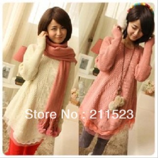 Free shipping!!! Fashion women's loose sweaters, female/ women pullover sweater outerwear, Dress style long sweaters