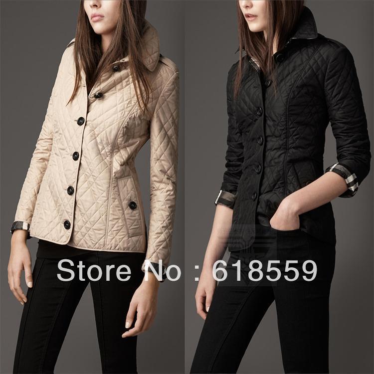 Free shipping fashion women's plaid wadded jacket cotton-padded jacket clip cotton-padded coat outerwear retail&wholesale