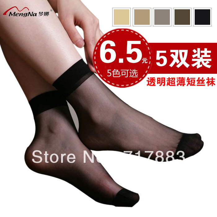 Free shipping fashion women's stocking transparent mona ultra-thin short silk stockings,10pcs/lot