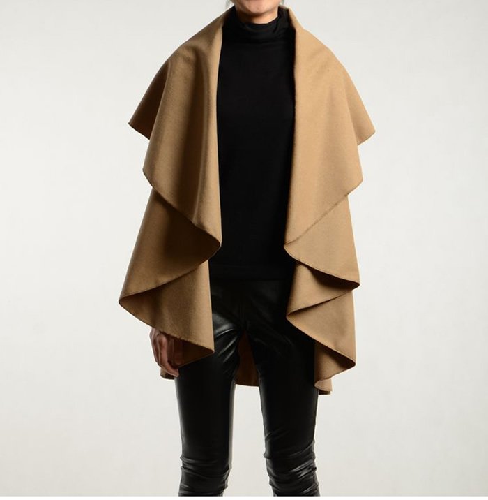 Free shipping fashion women's wool coat trench coat cape loose poncho lady outerwear Shawl winter jacket wholesale vintage coat