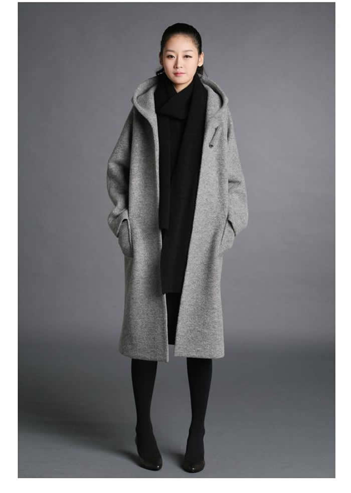 Free shipping fashion Women wool coats trench coat plus size winter jacket lady elegant outerwear cashmere overcoat warm padded