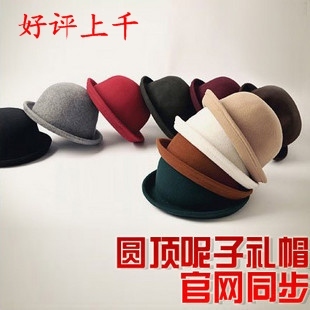 Free Shipping Fashion Wool hat   woolen round cap hat