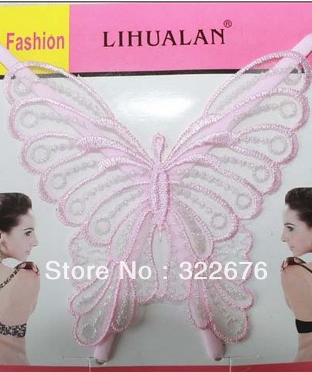 Free Shipping Fashionable Butterfly /Double Peach Hearts Pattern Shoulder Intimates Straps Pink SY11062704/SY11062705