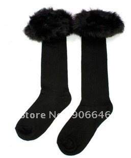 FREE SHIPPING Faux Fur Leg Cover Warmer Muffs Boots Leggings Socks  1Pairs/LOT