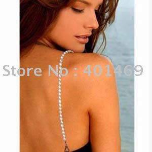 Free shipping faux pearls bra straps costume accessory