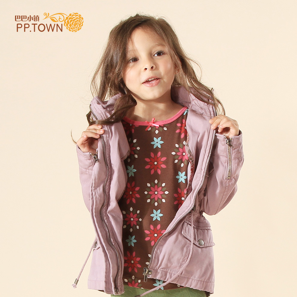 Free shipping Female child trench child outerwear children's clothing female child trench outerwear 0542