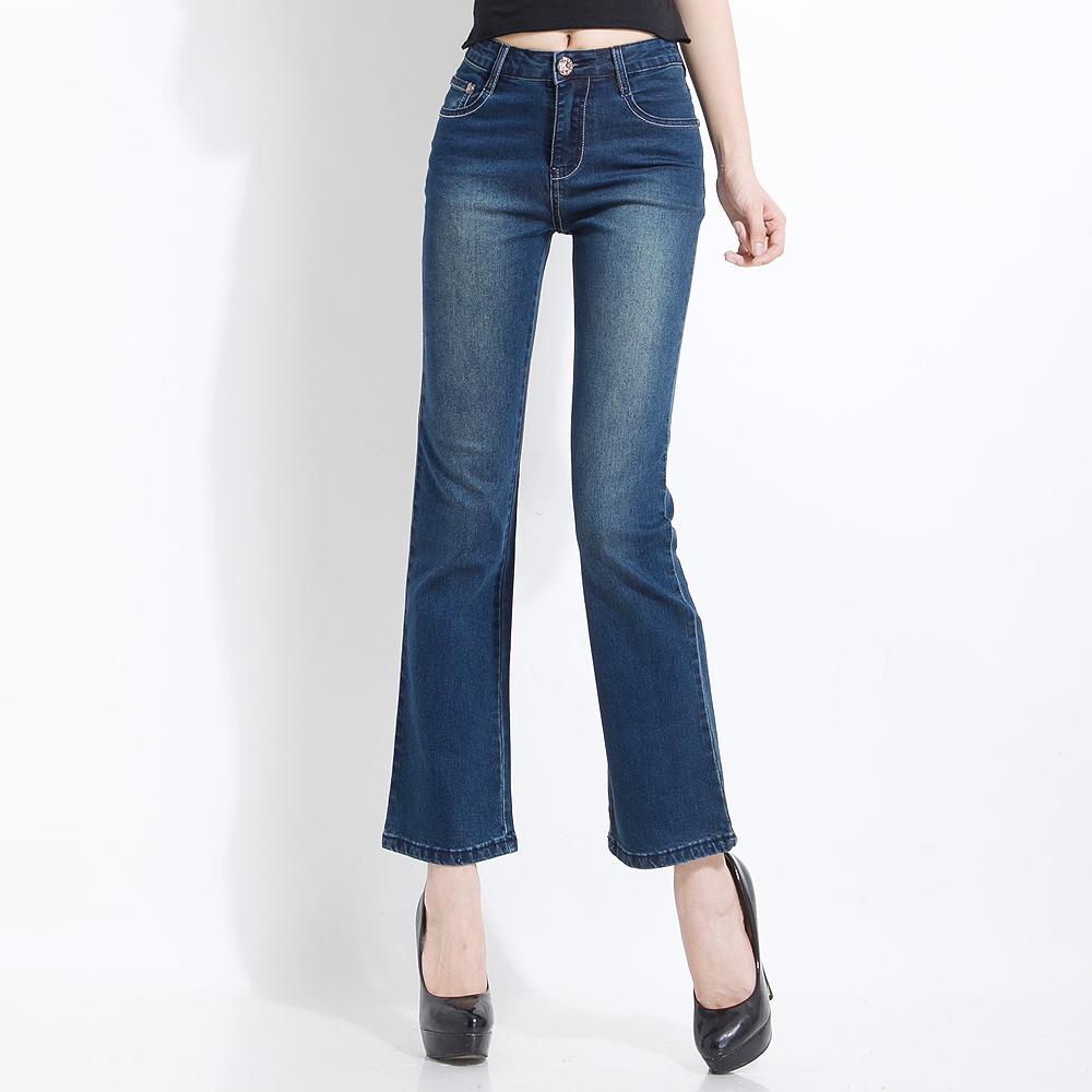 Free Shipping female retro hole butt-lifting jeans roll upnew stretch slim skinny weila  clothing nine pants2 - 531