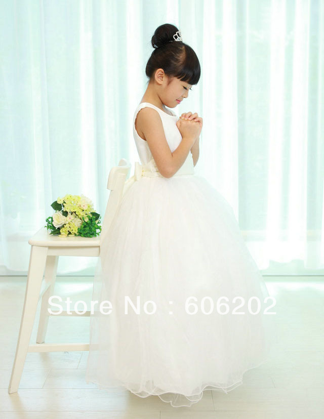 Free shipping  floor-length tulle girls' party dress , #CD682